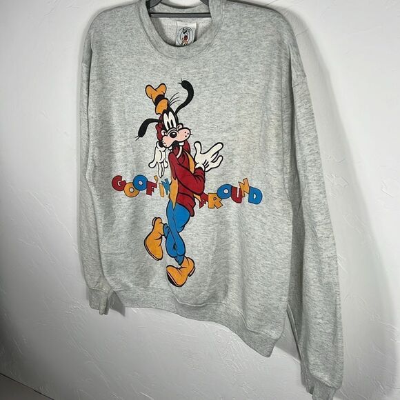 🔥🔥 True Vintage DISNEY GOOFY Goof’in Around CREWNECK Sweatshirt Size Lg - GUC - Picture 4 of 9